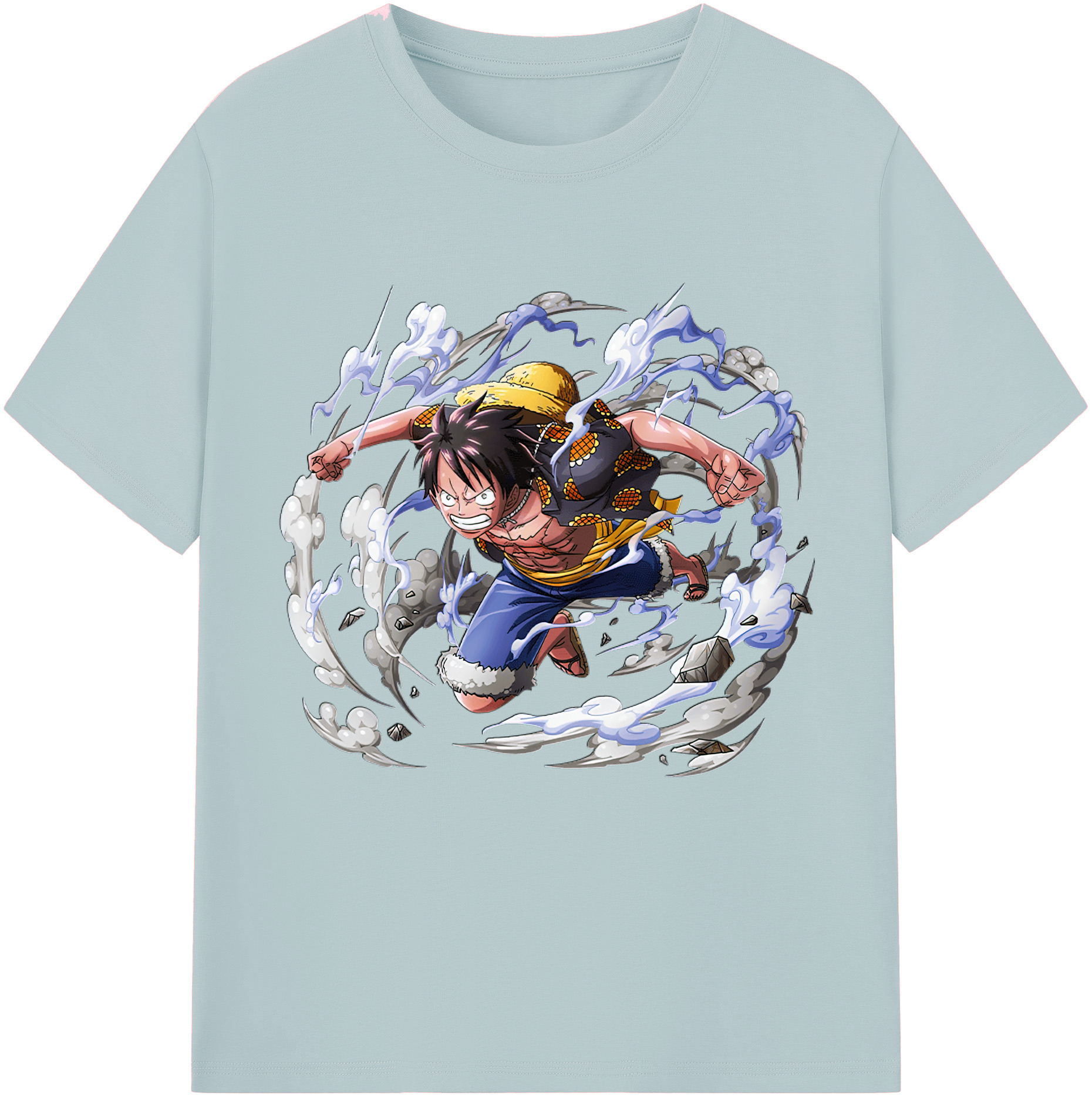 ワンピース モンキー・D・ルフィ ONE PIECE Monkey D. Luffy 綿100％半袖Tシャツ（フロントプリント）